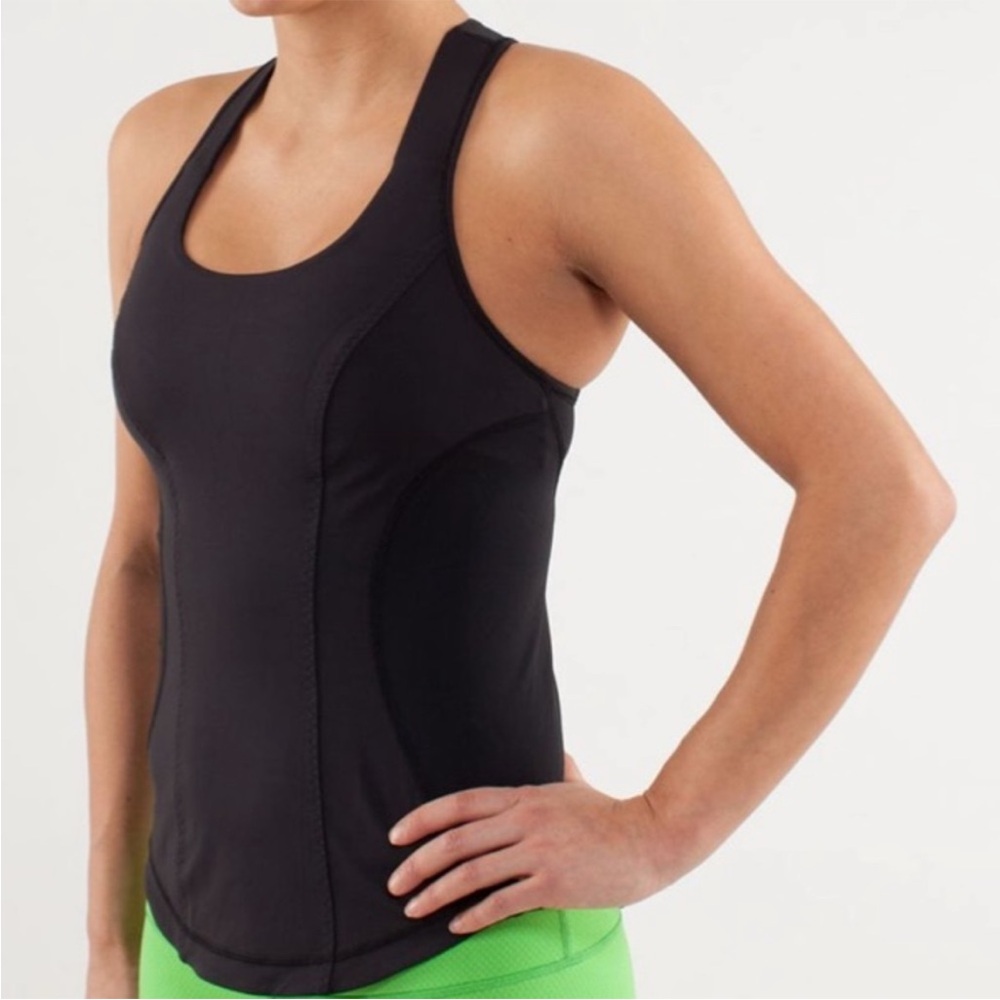Lululemon Athletica Black Racerback Tank Top